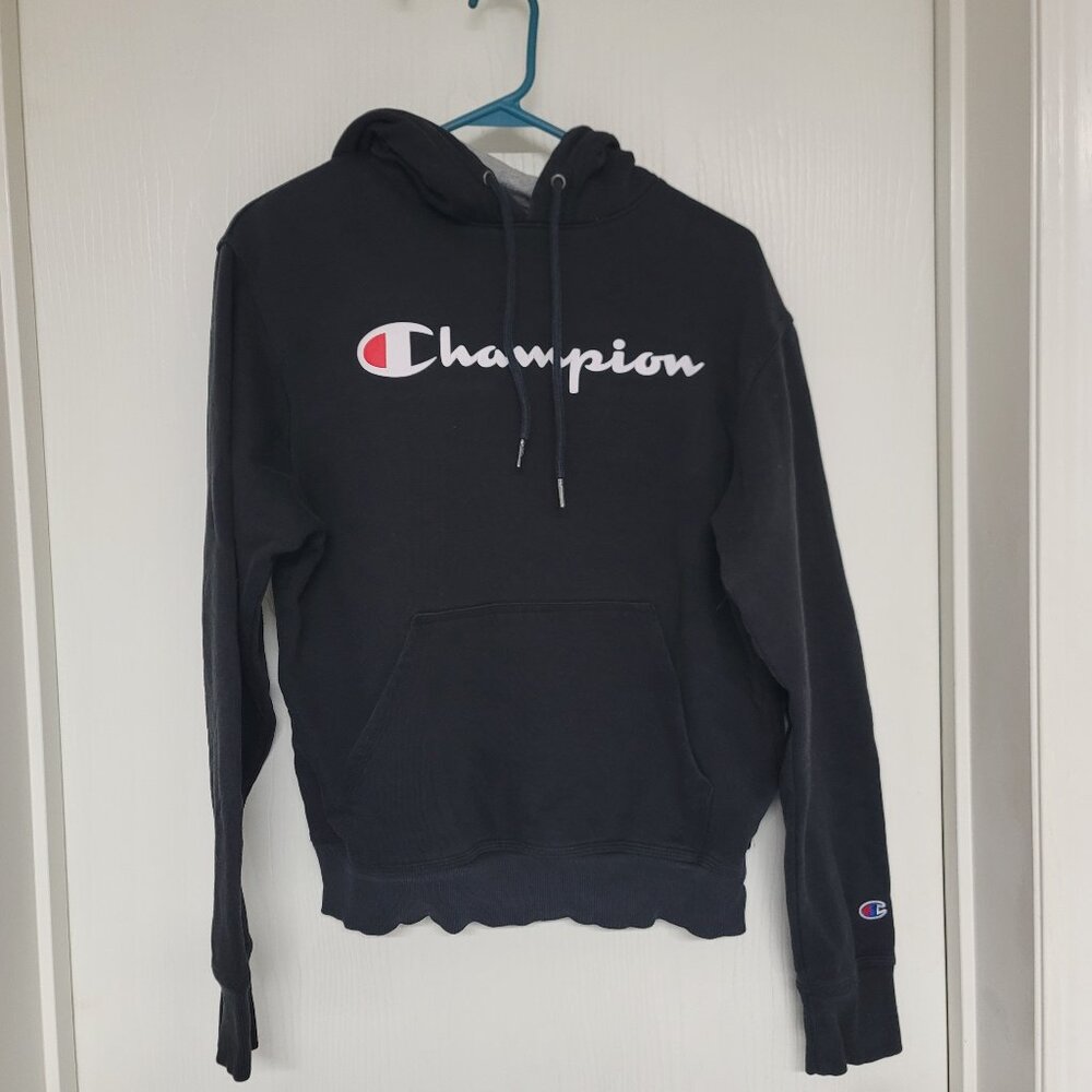 Mens black Champion hoodie - size S